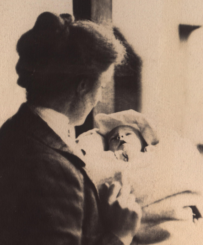 Lilian with baby Patricia - April 1913